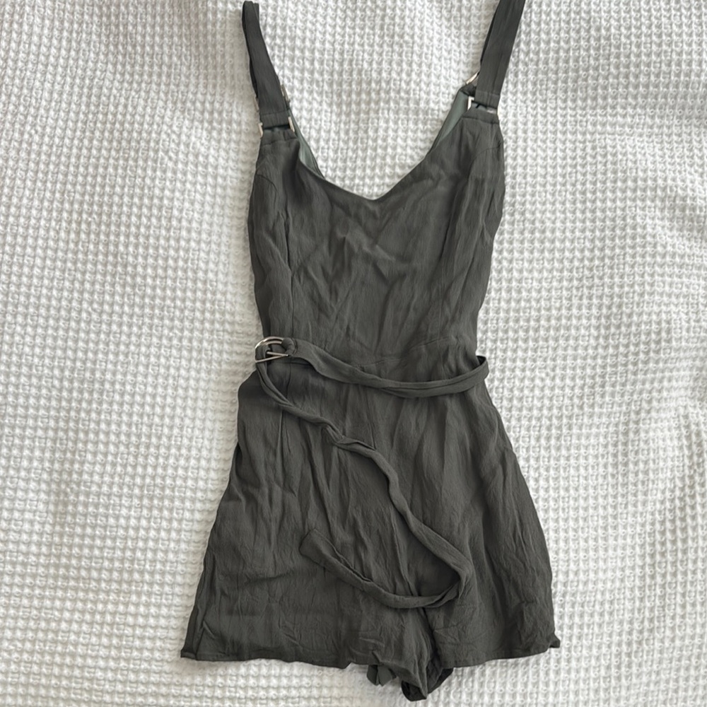Olive Sleeveless Romper